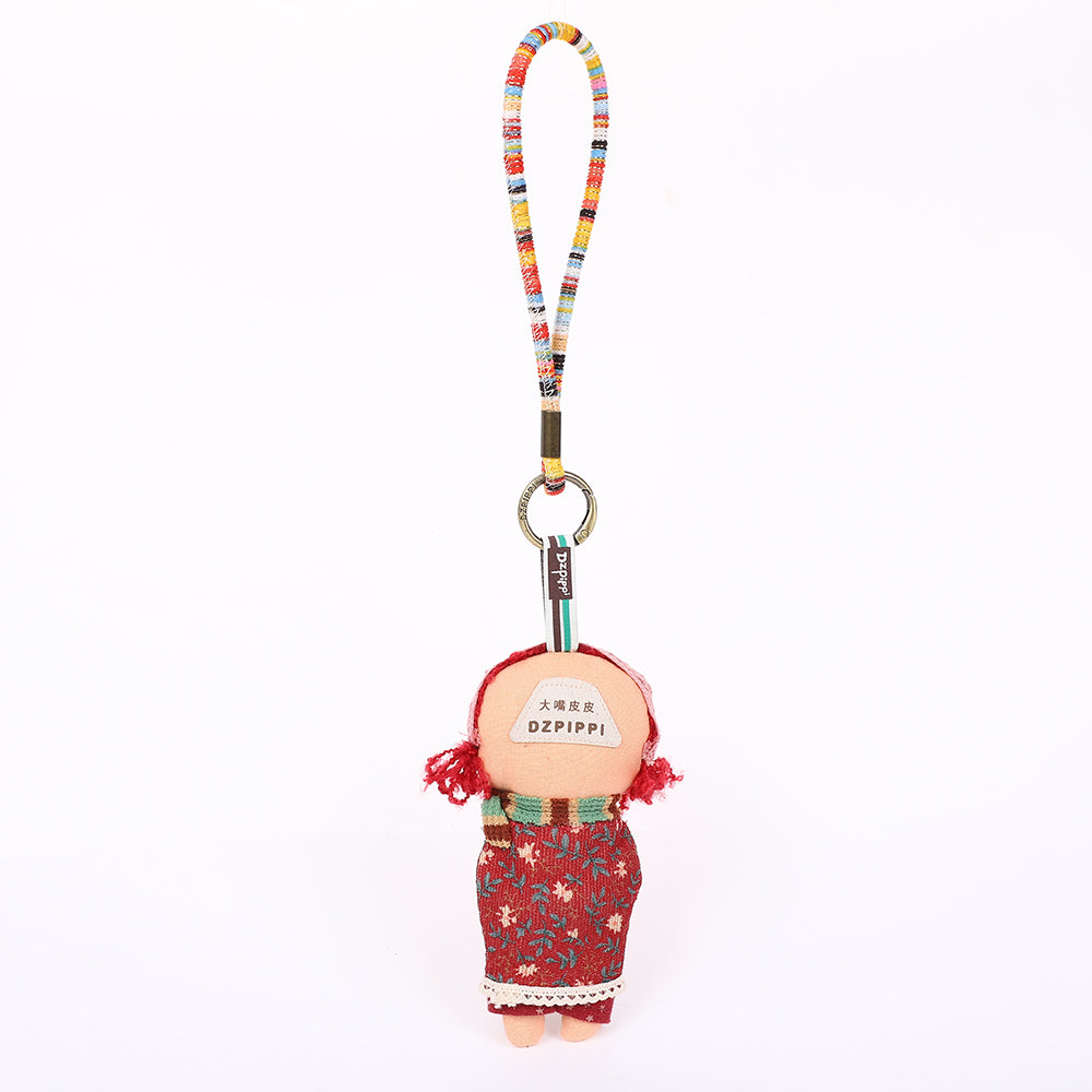 Handmade Fabric Doll Bag Charm Keychain Assortment - Cute Plush Hanging Accessories