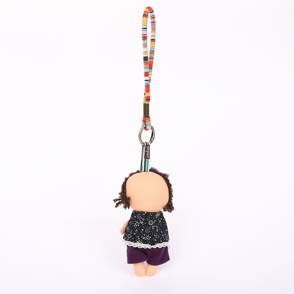 Handmade Fabric Doll Bag Charm Keychain Assortment - Cute Plush Hanging Accessories