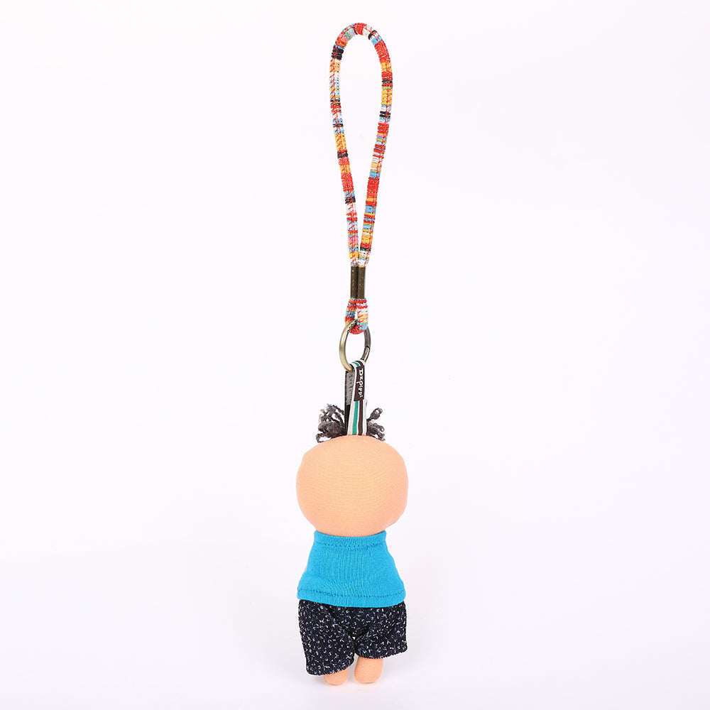Handmade Fabric Doll Bag Charm Keychain Assortment - Cute Plush Hanging Accessories
