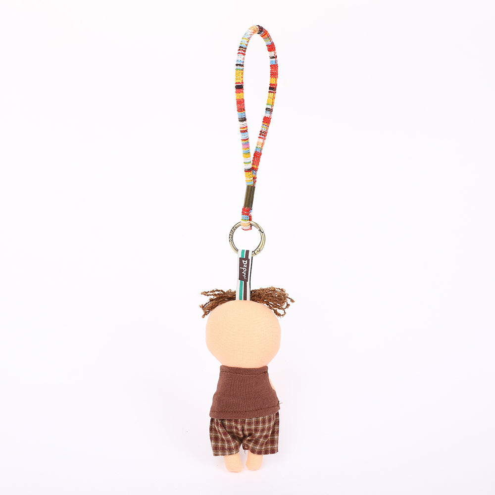 Handmade Fabric Doll Bag Charm Keychain Assortment - Cute Plush Hanging Accessories